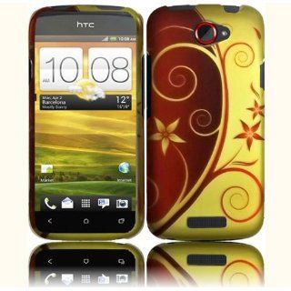 HTC One S Rubberized Design Cover   Elegant Swirl: Cell