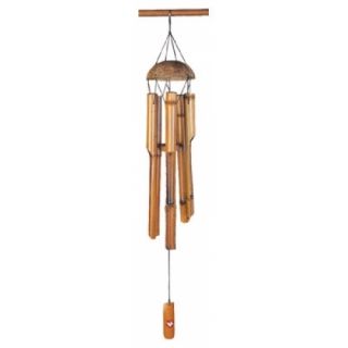 New Hawaiian Bamboo Wind Chime Melodic Chime Coconut Top 34 70014