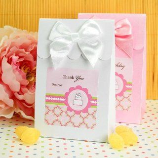 Personalized Pink Cake Themed Candy Bags: Health
