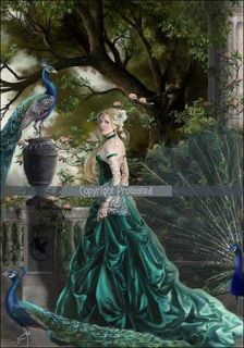 Nene Thomas Print 5x7 Emerald Hawthorne Peacock RARE