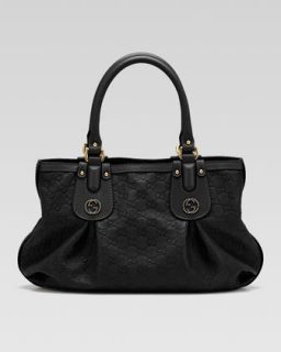 Gucci Medium Gucci Craft Tote Bag, Black/Caramel   