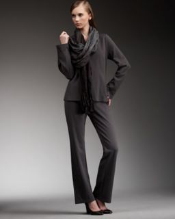 Eileen Fisher Whisper Silk Ombre Scarf, Notch Collar Knit Jacket