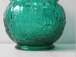 Vintage Wealthy Estate Find Green Art Glass Bowl Unknown Maker Signed