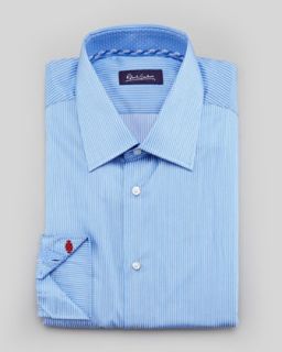N1Y8V Robert Graham Brad Mini Stripe Dress Shirt, Blue