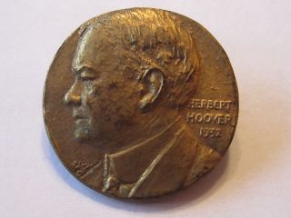 1932 Herbert Hoover Pin Medallic Art Co New York