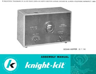 Knight Kit Ocean Hopper Manual w Foldout SCH »R²