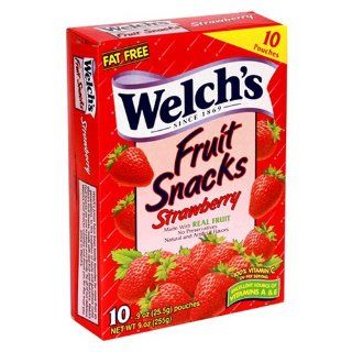Welchs Fruit Snacks, Strawberry, .9 Ounce Pouches, 10 Count Pack