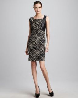 Lafayette 148 New York Vania Leather Panel Dress   