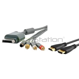 For Xbox 360 S Video RCA Composite AV Cable v1 3 3ft HDMI Cable