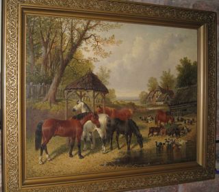 ANTIQUE OIL PAINTING Attributed to J F HERRING Jnr 1820 1907 Stunning