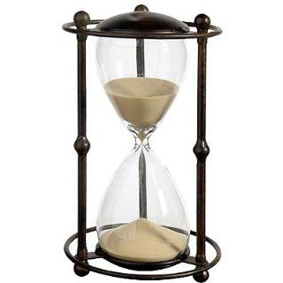 30 Min. Hourglass Sand Timer In Stand Tan 9.5 inch