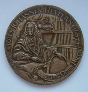 Astronomy Hevelius Danzig Machina Coelestis Polish Poland Medal