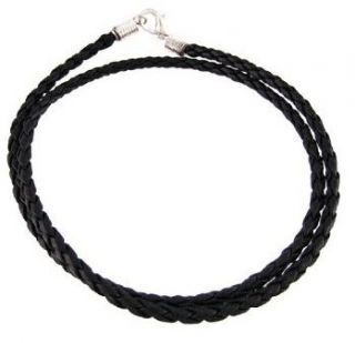  Rope Black Leather Cord Chain Necklace 16 18 20 30 16 Jewelry