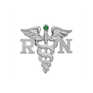 NursingPin   Registered Nurse RN Graduation Nursing Pin with Emerald