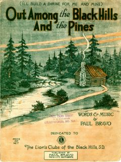 The Black Hills of South Dakota Charming Backwoods Graphics 1925 Sheet