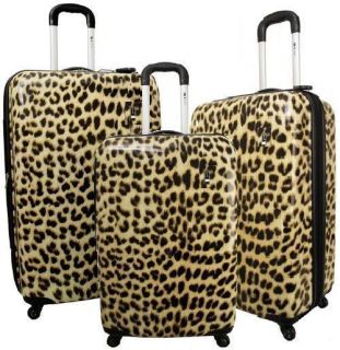 Heys USA TC Safari Exotic Expandable Luggage Set Leopard