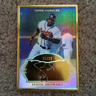 2011 Topps Marquee JASON HEYWARD Museum Collection AUTO #/10