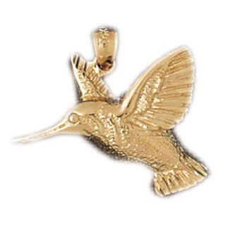 CleverEves 14K Gold Pendant Humming Bird Themed 3   Gram