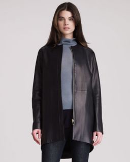 B22S5 THE ROW Long Leather Cocoon Coat