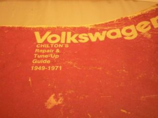 Chiltons Volkswagon Repair Tune Up Guide 1949 1971