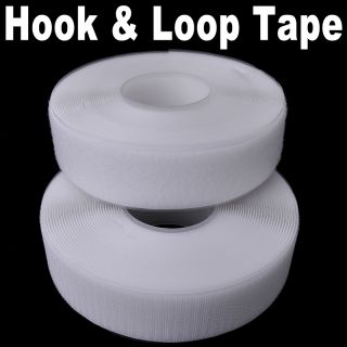 33ft Self Adhesive 2 Velcro Hook Loop Fastener Tape Strip Roll White