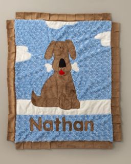 Personalized Good Puppy Blanket, Boy