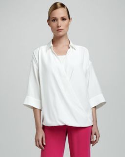 lafayette 148 new york darcey surplice blouse