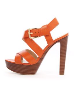 X1JYH KORS Michael Kors Belle Platform Sandal, Tangerine