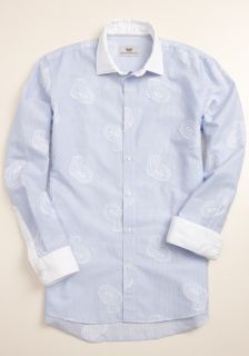 Hickey Freeman Mens Sterling Collection Traced Floral Sport Shirt