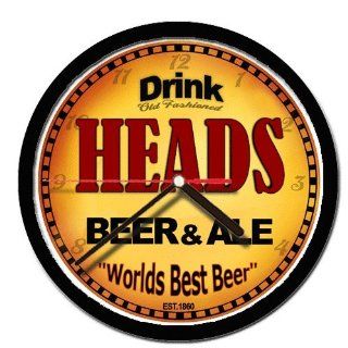 HEADS beer and ale cerveza wall clock 