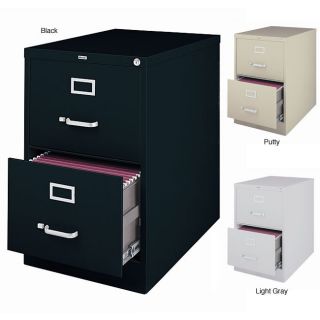 Hirsh 25 inch Deep 2 drawer Legal size Commercial Vertical File Light