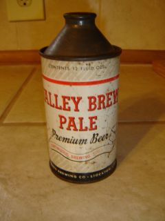 Antique Valley Brew Pale Premium Empty Cone Top Beer Can