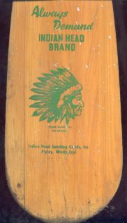 Vintage Paddle Indian Head Sporting Goods Ripley Mississippi