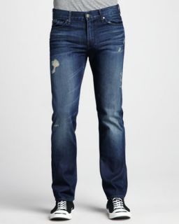 slimmy deep blue distressed jeans $ 208