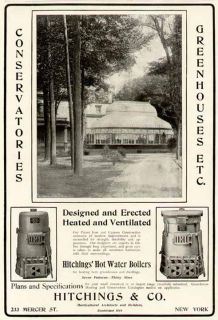 1903 hitchings conservatories hot water boilers ad