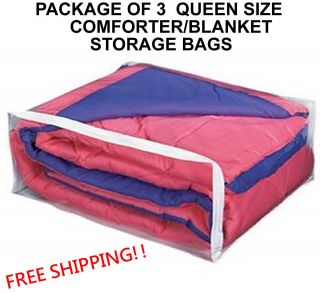  Size Comforter Storage Bags Package of 3 Blanket Queen Bag