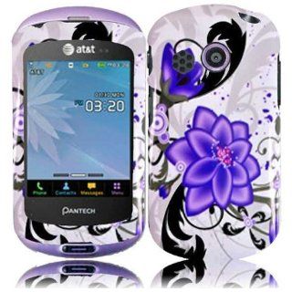 Violet Flower Snap on Protective Cover Case for Pantech