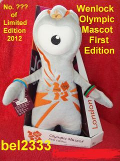 Wenlock Olympic Mascot First Edition Limited 2012 Numbered Tags London