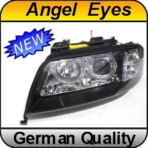 Angel Eyes Headlights Audi A6 C5 97 98 Halos Black