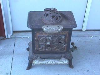 Antique Quad Parlor Cook Stove Cast Iron