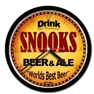 SNOOKS beer and ale cerveza wall clock 