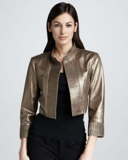  in gold $ 295 00 bagatelle metallic leather bolero jacket $ 295