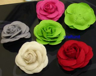 Big Felt Rose 3D Flower Applique 60mm A050 U Pick