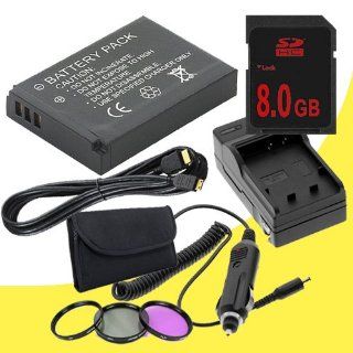 LP E8 Lithium Ion Replacement Battery w/Charger + 8GB SDHC