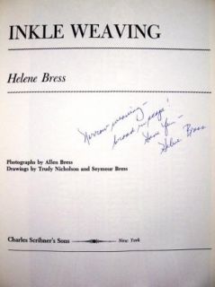 Signed Inkle Weaving by Helene Bress 1975 Softcover Charles Scribners