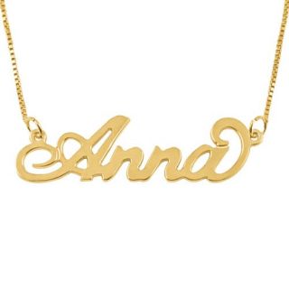 18k Gold Plate Personalized Name Necklace   Custom Made Any Name