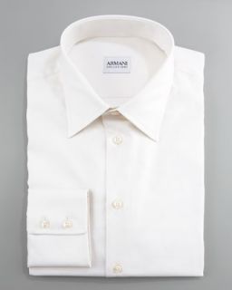 Armani Collezioni Modern Fit Basic Dress Shirt, Ecru   