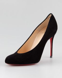 Christian Louboutin Crazy Fur Suede Red Sole Pump   