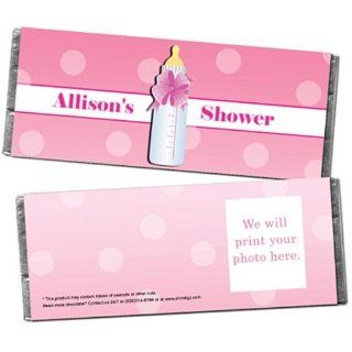 Baby Girl Bottle Personalized Photo Candy Bar Wrappers