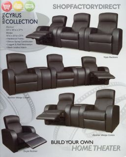 Home Theater Seating Individual Chairs Leather Seats